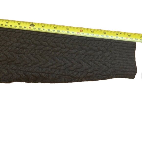 Lauren Ralph Lauren Womens P/L Green Cotton Cable-Knit Cotton V-Neck Sweater - Picture 6 of 7